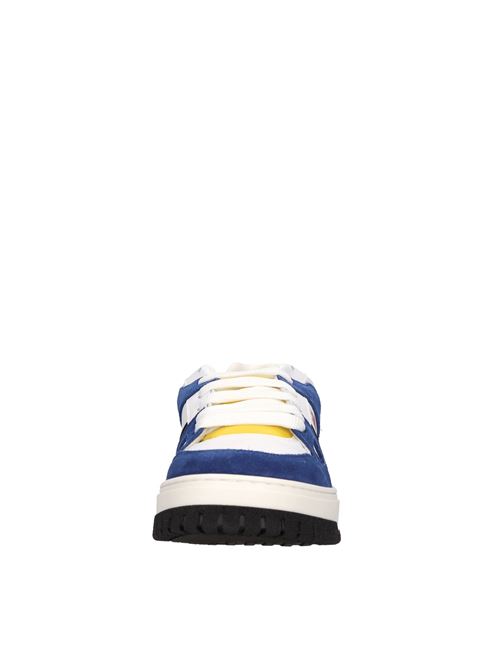Sneakers in pelle e tessuto DSQUARED2 | 77758 VESUVIO-GINEVRABIANCO-BLU-NERO-GIALLO